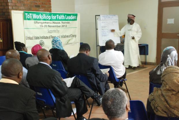 Imam Muhammad Ashafa training faith leaders in Nairobi