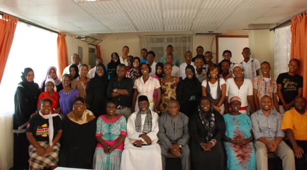 Group photo following workshop for youth