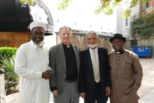 Pastor James and Imam Ashafa with Chaplain to the United States House of Representatives, Rev Patrick Conroy and Dr Sayyid M Syeed, National Director, Office for Interfaith and Community Alliances for the Islamic Society of North America (ISNA) (Photo: Alan Channer)