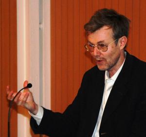 Dr Alan Channer speaking at the showing of An African Answer (Photo: Amit Sharma)