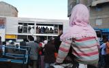 Residents of Eastleigh gather to listen to prayers and messages of peace at the scene of the blast