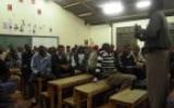 An African Answer being screened in a classroom in Egerton University