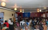 Discussion after the screening in Eldoret, which was hosted by the International Organization for Migration.