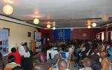 Discussion after the screening in Eldoret, which was hosted by the International Organization for Migration.