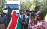 The caravan is flagged off by DC Christopher Wanjau