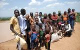 Group photo with Joseph Kwopin and his family, Steve Kimaru, Dr Alan Channer, Imam Muhammad Ashafa and Pastor James Wuye (photo: Tony Biwott)