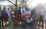 A Turkana community welcomes Alan Channer, director of An African Answer