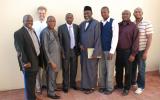 Pastor James Wuye, Imam Muhammad Ashafa and the USIP project team with Deputy Governor of Baringo Mathew Tuitoek (centre) and Chair of Together Development Programme Kenya Paul Keitany (far left)